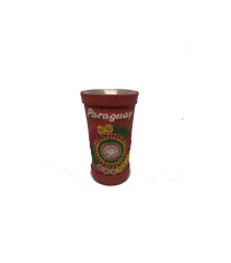Сompany Selecta Calabas cup for drinking mate, aluminum, in the skin, red 100 ml price